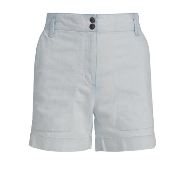 Proenza‎ Schouler Chambray High Waist Shorts size 8 Elastic Waistband - Picture 2 of 15